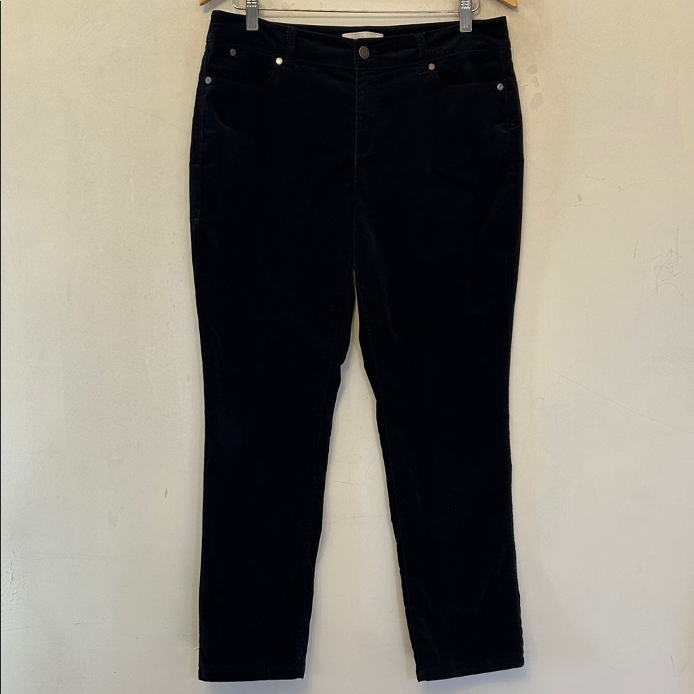 Talbots black  Corduroy Curvy pants Size 10P EUC
